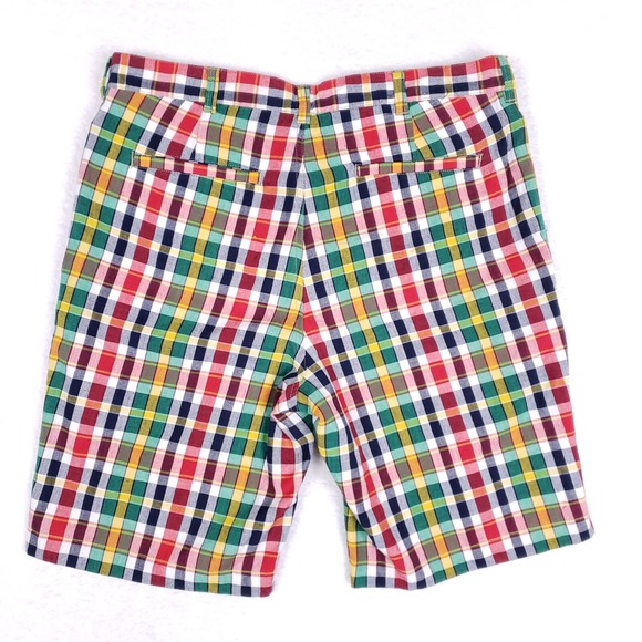 Cremieux Shorts Arnold Reversible Madras Preppy 35 Multicolor Summer Coastal - Picture 7 of 9